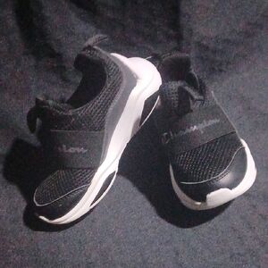 CHAMPION Kids Black Athletic Sneakers with White Sole